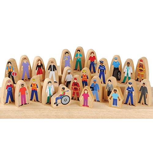 CP Toys Wooden Community Helpers for Block Play / ...