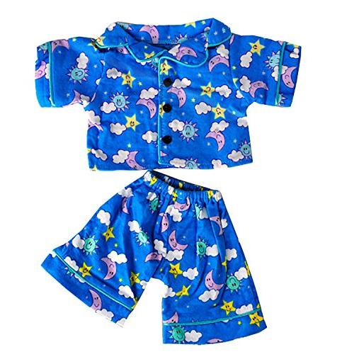 Teddy Mountain Sunny Days Blue Pj&apos;s Teddy Bear Clo...