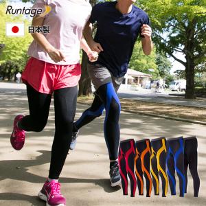 公式 スポーツ タイツ コンプレッション ランニング 登山 着圧 レギンス スパッツ  Runtage アスリートランナーPRO V2  メンズ レディース  [M便 1/1]｜Runtage