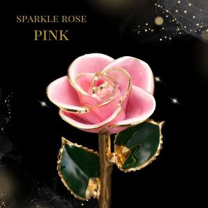 プリザーブドフラワー 薔薇 1輪 24金 ゴー...の詳細画像4