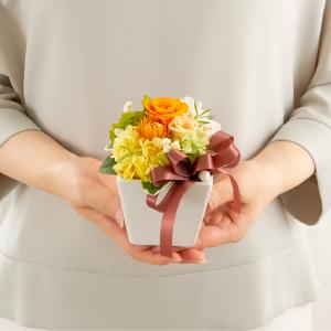 プリザーブドフラワー ギフト 花 プチシャンド...の詳細画像2