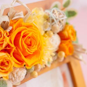 プリザーブドフラワー ギフト 花 写真立て ウ...の詳細画像1