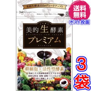 美的生酵素プレミアム ×お得３袋 《60カプセル 美的生酵素555がグレードアップ 幹細胞配合 酵素女神生酵素プレミアムと同成分》※送料無料（ポスト投函）｜rurian