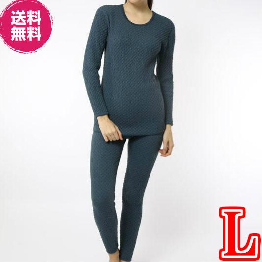 ひだまり　チョモランマ　婦人長袖丸首インナーとタイツ 上下L 「QM822」「QM862」《あったか...