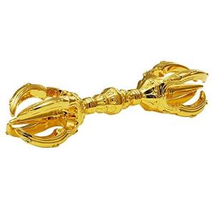 日本黎明社 埒孝美作 純銀製24金鍍金 密教呪術の中核的ツール 密教法具の王者 金剛杵