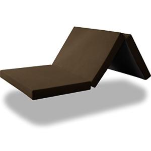 ottostyle.jp 高反発マットレス 三つ折りタイプ 厚さ10cm シングルサイズ 密度30D/硬さ200ニュートン ブラウン