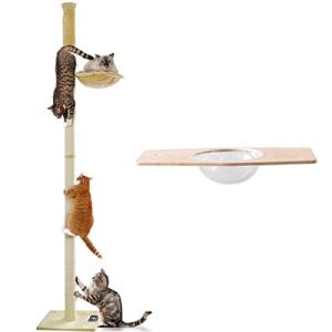 ottostyle.jp 猫爪とぎ 木登りキャットポール/木登りタワー 突っ張り式 直径10cm 高さ240〜250cm ハンモッ
