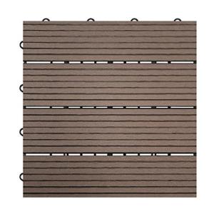 ウッドパネル 30X30cm 27枚セット 木目調 ジョイントマット パネル ガーデン ガーデニング ベランダ DIY 金源リビング