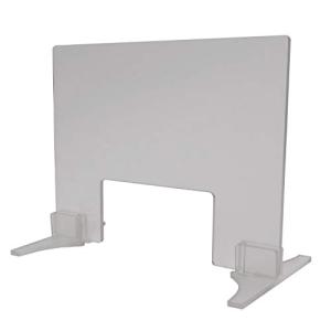 サンケーキコム 飛沫感染対策用 パーテーション アクリル製 開口部あり マット W600×H450×3mm スプラッシュブロッカー SPB-12-MT