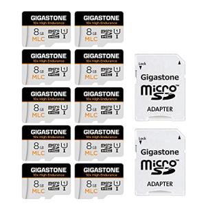 Gigastone MLC まいくろsdカード 8GB 10個セット MicroSD 8GB 高耐久 マイクロsdカード, Full HD ビデオ撮影,