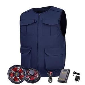 ファン付きベスト 12V ファンバッテリーセット 扇風機服 …