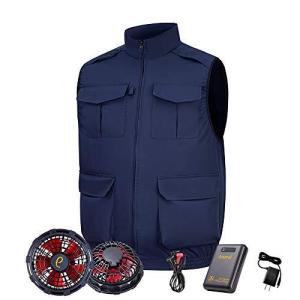 ファン付きベスト 12V ファンバッテリーセット 扇風機服 …