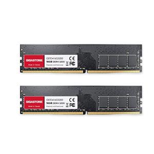 Gigastone デスクトップPC用メモリ DDR4 16GBx2枚  DDR4-3200MHz PC4-25600 CL16 1.35V 288 Pin Unbuffered Non-ECC UDIM