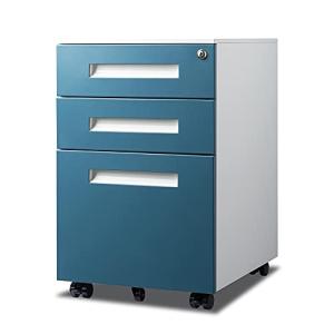 Freeberty オフィスワゴン デスクワゴン サイドワゴン A4対応 袖机 サイドキャビネット キャスター付き 鍵付き 3段