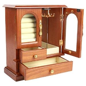 Anberotta ジュエリーボックス アクセサリー 小物入れ ケース マルチ 収納 宝石箱 収納箱 ネックレス 指輪 アンティーク調 J161