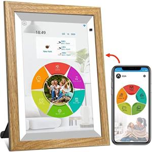 WiFi デジタルフォトフレーム 10.1インチ WiFi対応 人感センサー 1280×800 IPS タッチパネル 広角視野 16GBメモリ Micro S