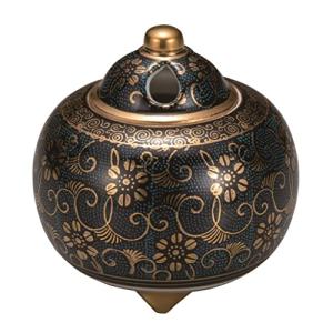 九谷焼いわたや 香炉青粒鉄仙 K7-1426 径11.5×高さ12cm