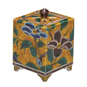 九谷焼いわたや 香炉吉田屋 K7-1451 幅7.6×奥行7.6×高さ12cm