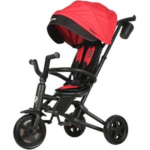 かじとり 折りたたみ 三輪車  ペダルフリー ハンドルフリー サンシェード 折り畳み 手押し車 手押し