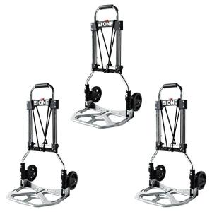 EI ONE キャリーカート ハンドトラック 折りたたみ コンパクト 軽量 台車 静音 大型タイヤ 固定ロー