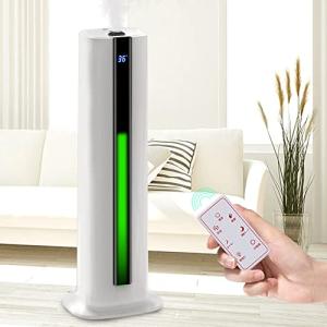 IpowerBingo 加湿器 大容量 8L 花粉対応 乾燥対策 加湿力350mL/h タワー式 スチーム式 上から給水 液晶表示付き 水量