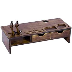 Anberotta モニター台 木製 パソコン台 机上台 パソコン スタンド 机上ラック 引き出し付き pc台 机上収納マウス