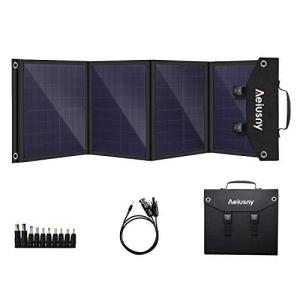 Aeiusny ソーラーチャージャー 60W ソーラーパネル DC&USB出力/折畳み式/Smart-IC保護回路搭載/防水 高変換効率 超薄
