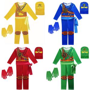 ハロウィンコスプレ 衣装 コスチューム 忍者 仮装 変装  LEGO NINJAGOコスプレ服 子ども Cosplayオールインワン3点セット