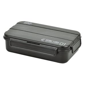 パール金属 弁当箱 1段 4点ロック メンズ ランチ ボックス ブラック 男性用 日本製 ホームレーベル D-435