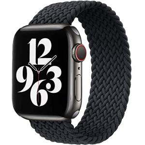 Apple watch バンド ブレイデッドソロループ ナイロン素材 金属製留め具 編組バンド コンパチブル アップルウォッチ スポーツバンド