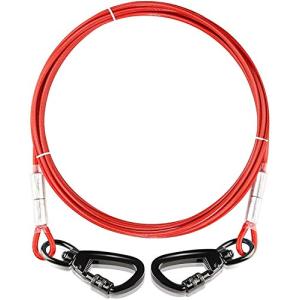 係留ケーブル　犬　繋留 係留 リード　7.5m 最新カラビナフック　4ｍｍ繊細　犬　ワイヤー　細いロープ　ランナーケーブル　ト