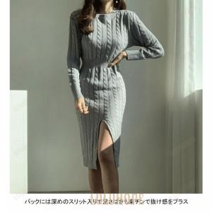 ニットワンピース レディース ニットセーター ...の詳細画像5