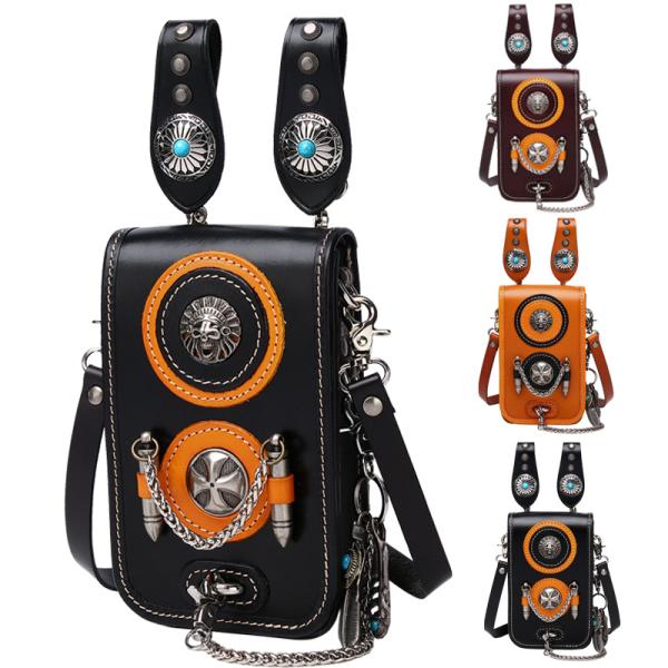 ウエストバッグ ウエストポーチ スマホポーチ メンズ ミニポーチ ショルダーバッグ レザーポーチ 2...