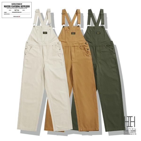 オーバーオール メンズ サロペット 男女兼用 ワークウェア 綿100 ワークパンツ オーバーパンツ ...
