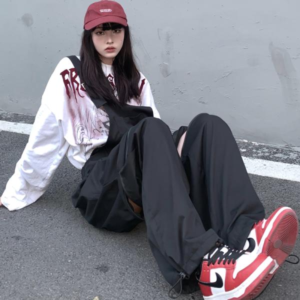 サロペット レディース ワイドシルエット ボトムス 体型カバー 脱着式 3WAY おしゃれ 個性デザ...