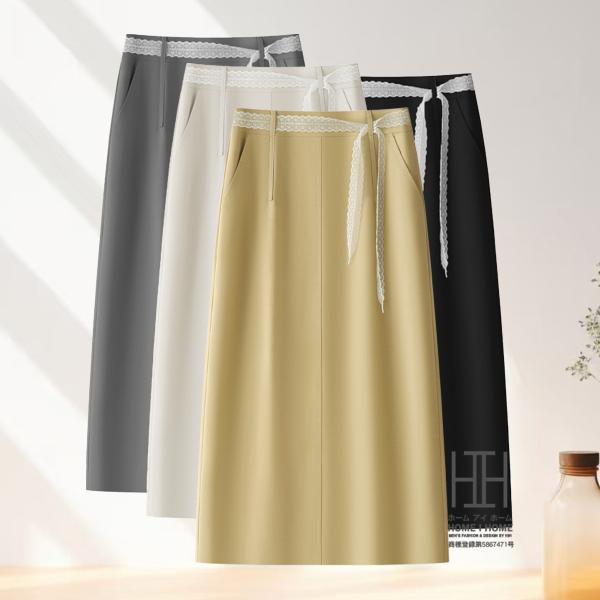 ロングスカート Iラインスカート タイトスカート レディース 冷感 涼しい ウェストレース おしゃれ...