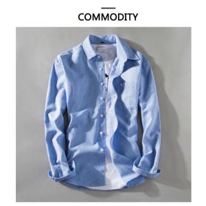 シャツメンズ オックスフォードシャツ 長袖 白...の詳細画像2