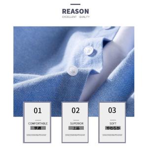 シャツメンズ オックスフォードシャツ 長袖 白...の詳細画像4