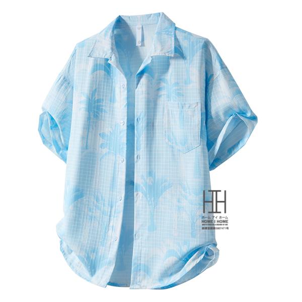 キューバシャツ アロハシャツ メンズ 半袖 おしゃれ プリント 涼しい ひんやり ポケット カジュア...