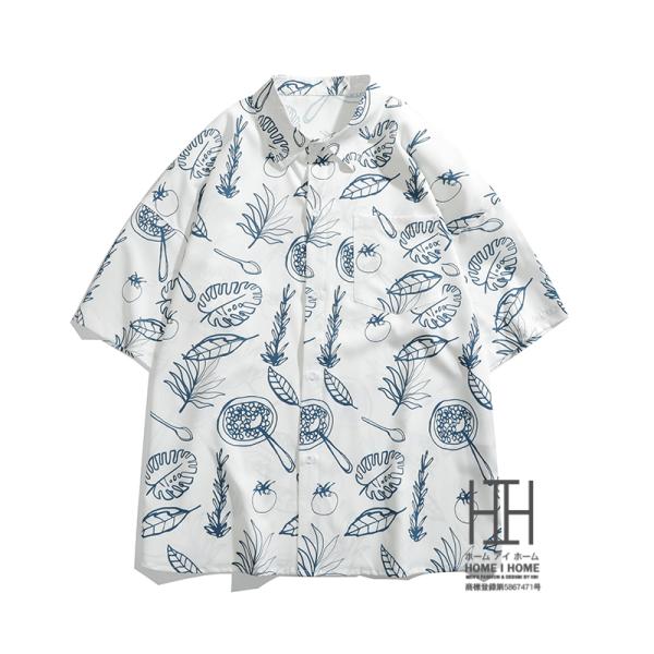 半袖シャツ メンズ アロハシャツ ボタニカル かりゆしウェア 接触冷感 大きいサイズ 柄シャツ おし...
