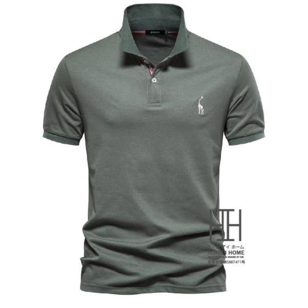 ポロシャツ メンズ 半袖 大きいサイズ ボタンダウン ゴルフ 立ち襟 刺繍入り ワンポイント おしゃ...