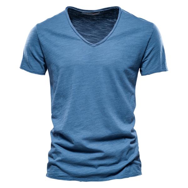 Vネック Tシャツ 半袖 メンズ 竹レーヨン シンプル 涼しい 無地 プルオーバー 夏 竹素材 バン...