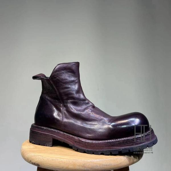 ワークブーツ ブーツ メンズ 本革 冬 防寒 バイク 防水 防滑 サイドジップ ローカット つま先ま...