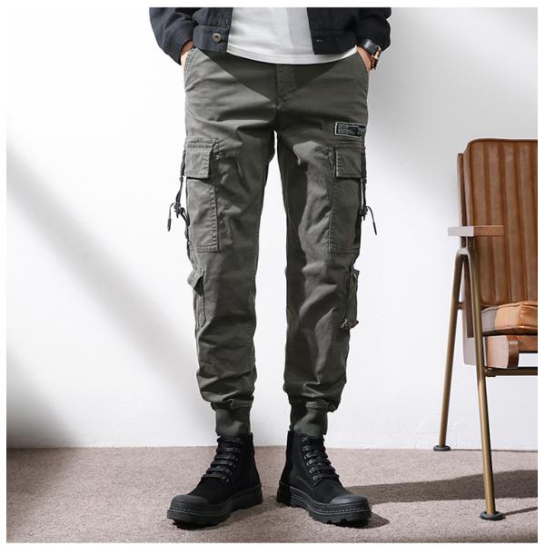 テーパードパンツ ジョガーパンツ メンズ カーゴパンツ ワンポイント多ポケット ワークパンツ ストリ...