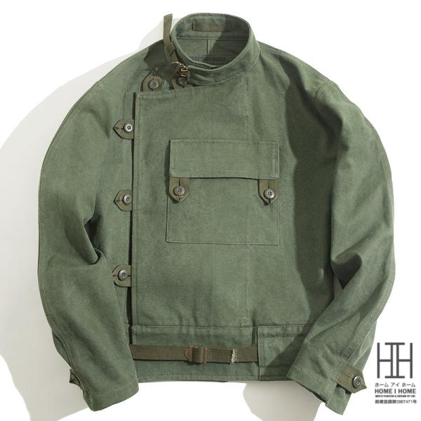 ライダースジャケット メンズ モーターサイクルジャケット 大きいサイズ 21ozキャンバス おしゃれ...