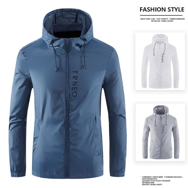 ウインドブレーカー メンズ プリント 英文字 ロゴ入り uvカット 長袖 撥水加工 薄手 おしゃれ ...