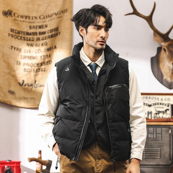 ダウン90 ダウンベスト メンズ 大きいサイズ 軽量 おしゃれ 暖かい 防寒 保温 ふんわり ダウン...