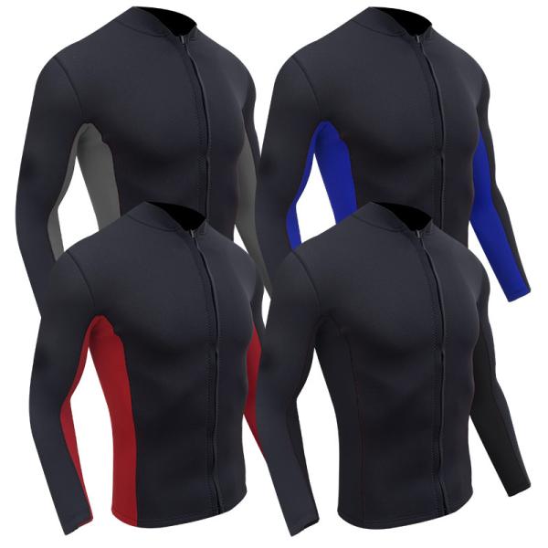 水着メンズ レディース 長袖タッパー ウエットスーツ 2mm ジャケット単品 男女兼用 長袖 ダイビ...