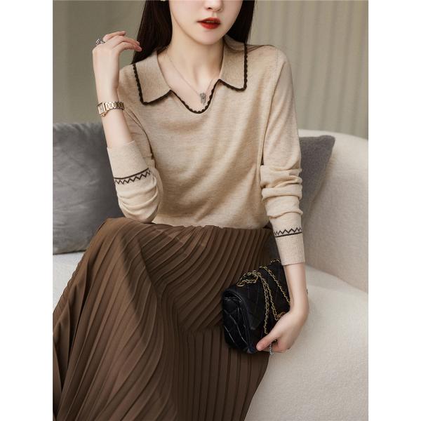セーター ニットソー 長袖 レディース 丸衿キレイめ 大人 秋冬通勤 おしゃれ 柔らかい カジュアル...