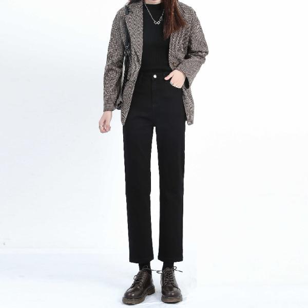 ストレッチデニム レディース アンクル丈 8分丈 デニムパンツ ジーンズ 女性 痩せ見え ハイウエス...